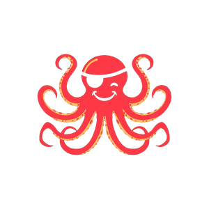 Smiling Octopus Pirate Vinyl Car Decal Sticker – Waterproof & UV-Resistant 6.826666666666667"