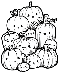 Cute Pumpkin Faces Vinyl Car Decal Sticker – Waterproof & UV-Resistant 4.05333333333333