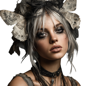 Grungy Moth Model Vinyl Car Decal Sticker – Waterproof & UV-Resistant 3.4133333333333336"