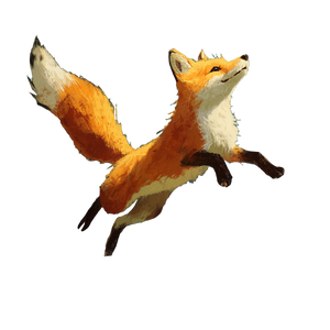 Playful Red Fox V4 Vinyl Car Decal Sticker – Waterproof & UV-Resistant 3.4133333333333336"