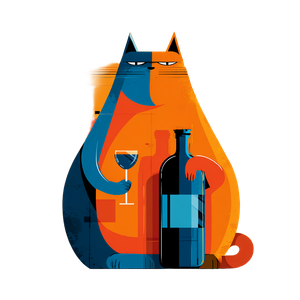 Smug Wine Cat V2 Vinyl Car Decal Sticker – Waterproof & UV-Resistant 6.826666666666667"