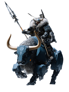 Mecha Bull Warrior V2 Vinyl Car Decal Sticker – Waterproof & UV-Resistant 8.213333333333333"