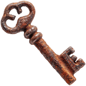 Antique Rusty Key V2 Vinyl Car Decal Sticker – Waterproof & UV-Resistant 3.4133333333333336"