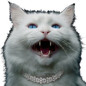Fluffy Diamond Cat Vinyl Car Decal Sticker – Waterproof & UV-Resistant 6.826666666666667"