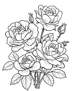 Cartoon Rose Cluster Vinyl Car Decal Sticker – Waterproof & UV-Resistant 4.05333333333333