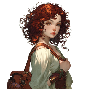 Red-Haired Fantasy Woman V3 Vinyl Car Decal Sticker – Waterproof & UV-Resistant 3.4133333333333336"