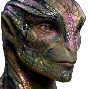 Holographic Reptile Alien Vinyl Car Decal Sticker – Waterproof & UV-Resistant 6.826666666666667"