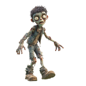 Cute Zombie Pose Vinyl Car Decal Sticker – Waterproof & UV-Resistant 3.4133333333333336"