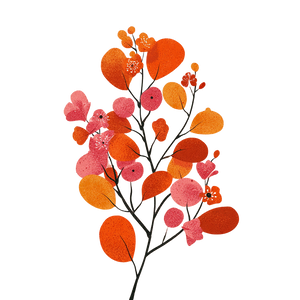 Orange Branch Illustration V2 Vinyl Car Decal Sticker – Waterproof & UV-Resistant 3.4133333333333336"