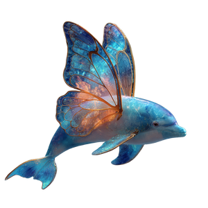 Butterfly Dolphin Hybrid V3 Vinyl Car Decal Sticker – Waterproof & UV-Resistant 6.826666666666667"