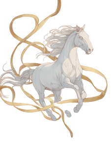 Skyward White Horse Vinyl Car Decal Sticker – Waterproof & UV-Resistant 4.1066666666666665"
