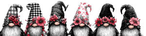 Cute Plaid Gnomes Vinyl Car Decal Sticker – Waterproof & UV-Resistant 1.8133333333333332"