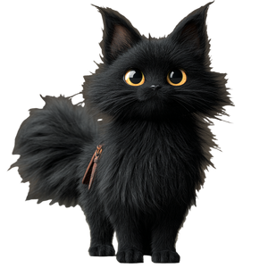 Charming Black Cat V2 Vinyl Car Decal Sticker – Waterproof & UV-Resistant 3.4133333333333336"