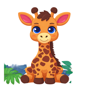 Baby Giraffe Art V3 Vinyl Car Decal Sticker – Waterproof & UV-Resistant 3.4133333333333336"