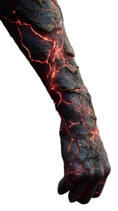 Lava-Skinned Arm Vinyl Car Decal Sticker – Waterproof & UV-Resistant 9.706666666666667"