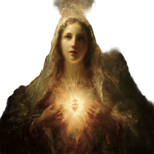 Sacred Heart Mary V3 Vinyl Car Decal Sticker – Waterproof & UV-Resistant 6.826666666666667"