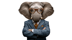 Business Elephant Portrait V2 Vinyl Car Decal Sticker – Waterproof & UV-Resistant 5.4