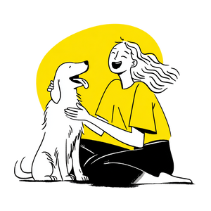 Petting Joy Vinyl Car Decal Sticker – Waterproof & UV-Resistant 3.4133333333333336"