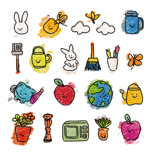 Colorful Cartoon Illustrations Vinyl Car Decal Sticker – Waterproof & UV-Resistant 3.4133333333333336"