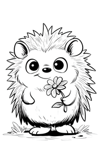 Cartoon Hedgehog Art Vinyl Car Decal Sticker – Waterproof & UV-Resistant 4.4