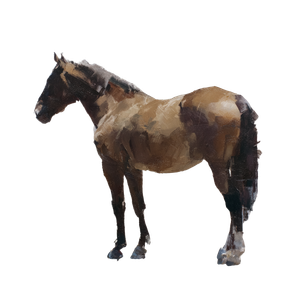 Brown Horse Painting V4 Vinyl Car Decal Sticker – Waterproof & UV-Resistant 6.826666666666667"