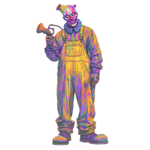 Sinister Carnival Clown Vinyl Car Decal Sticker – Waterproof & UV-Resistant 6.826666666666667"