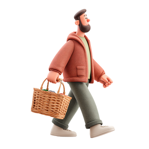 Shopping Man 3D V2 Vinyl Car Decal Sticker – Waterproof & UV-Resistant 6.826666666666667"