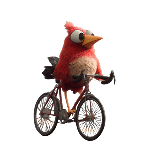 Pixar Style Biker V2 Vinyl Car Decal Sticker – Waterproof & UV-Resistant 3.4133333333333336"