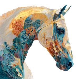 Colorful Horse Art V2 Vinyl Car Decal Sticker – Waterproof & UV-Resistant 3.4133333333333336"