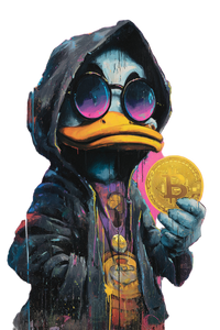 Crypto Duck Art V3 Vinyl Car Decal Sticker – Waterproof & UV-Resistant 8.96"