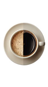 Split Coffee Cup Vinyl Car Decal Sticker – Waterproof & UV-Resistant 4.8533333333333335"