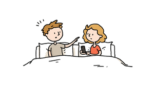 Couple With Phone V3 Vinyl Car Decal Sticker – Waterproof & UV-Resistant 2.72"
