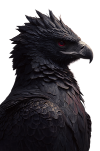 Majestic Black Eagle V6 Vinyl Car Decal Sticker – Waterproof & UV-Resistant 8.96"
