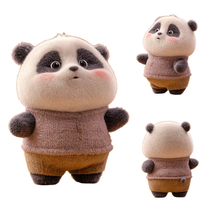 Chubby Panda Trio V2 Vinyl Car Decal Sticker – Waterproof & UV-Resistant 3.4133333333333336"