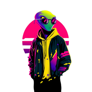 Trendy Alien Logo Vinyl Car Decal Sticker – Waterproof & UV-Resistant 3.4133333333333336"