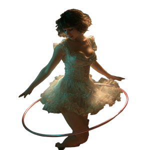 Ethereal Hula Girl V2 Vinyl Car Decal Sticker – Waterproof & UV-Resistant 3.4133333333333336"