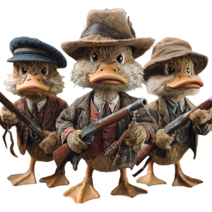 Warrior Ducks V3 Vinyl Car Decal Sticker – Waterproof & UV-Resistant 3.4133333333333336"