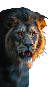 Roaring Fire Lion V2 Vinyl Car Decal Sticker – Waterproof & UV-Resistant 9.706666666666667"