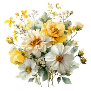 Floral Watercolor Bouquet V8 Vinyl Car Decal Sticker – Waterproof & UV-Resistant 3.4133333333333336"