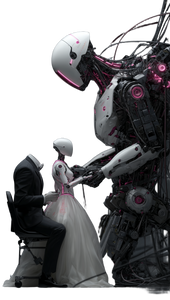 Cyborg And Android Vinyl Car Decal Sticker – Waterproof & UV-Resistant 9.6"