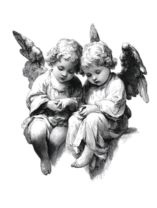 Angel Babies Sketch V3 Vinyl Car Decal Sticker – Waterproof & UV-Resistant 4.1066666666666665"