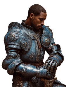 Blue Armor Knight V4 Vinyl Car Decal Sticker – Waterproof & UV-Resistant 4.1066666666666665"