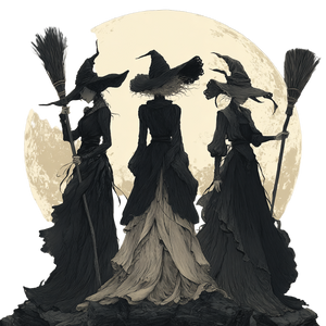 Gothic Witches Under Moon Vinyl Car Decal Sticker – Waterproof & UV-Resistant 6.826666666666667" Gothic Witches Under Moon Vinyl Car Decal Sticker – Waterproof & UV-Resistant 6.826666666666667"