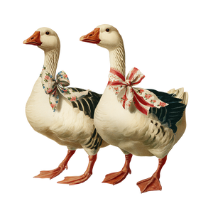 Vintage Cartoon Geese Vinyl Car Decal Sticker – Waterproof & UV-Resistant 3.4133333333333336"