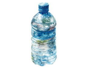 Bottled Water Illustration V5 Vinyl Car Decal Sticker – Waterproof & UV-Resistant 6.