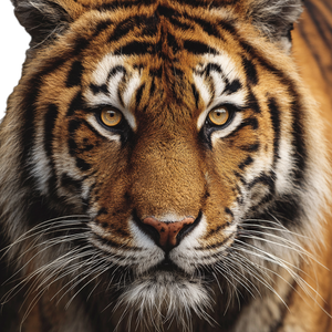 Frontal Tiger Gaze Vinyl Car Decal Sticker – Waterproof & UV-Resistant 3.4133333333333336"