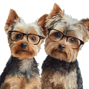 Cartoon Terriers Glasses V2 Vinyl Car Decal Sticker – Waterproof & UV-Resistant 3.4133333333333336"