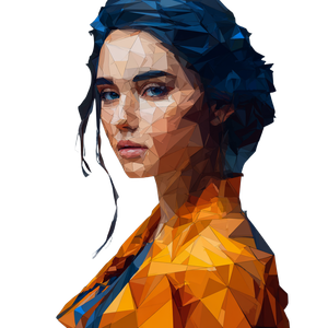 Low Poly Woman Vinyl Car Decal Sticker – Waterproof & UV-Resistant 3.4133333333333336"