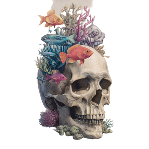 Oceanic Skull Rebirth V2 Vinyl Car Decal Sticker – Waterproof & UV-Resistant 3.4133333333333336"