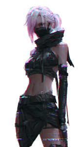 Cyberpunk Ninja Woman V5 Vinyl Car Decal Sticker – Waterproof & UV-Resistant 9.706666666666667"